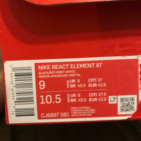 Nike react element 87 (size 9) - Picture 6 of 6